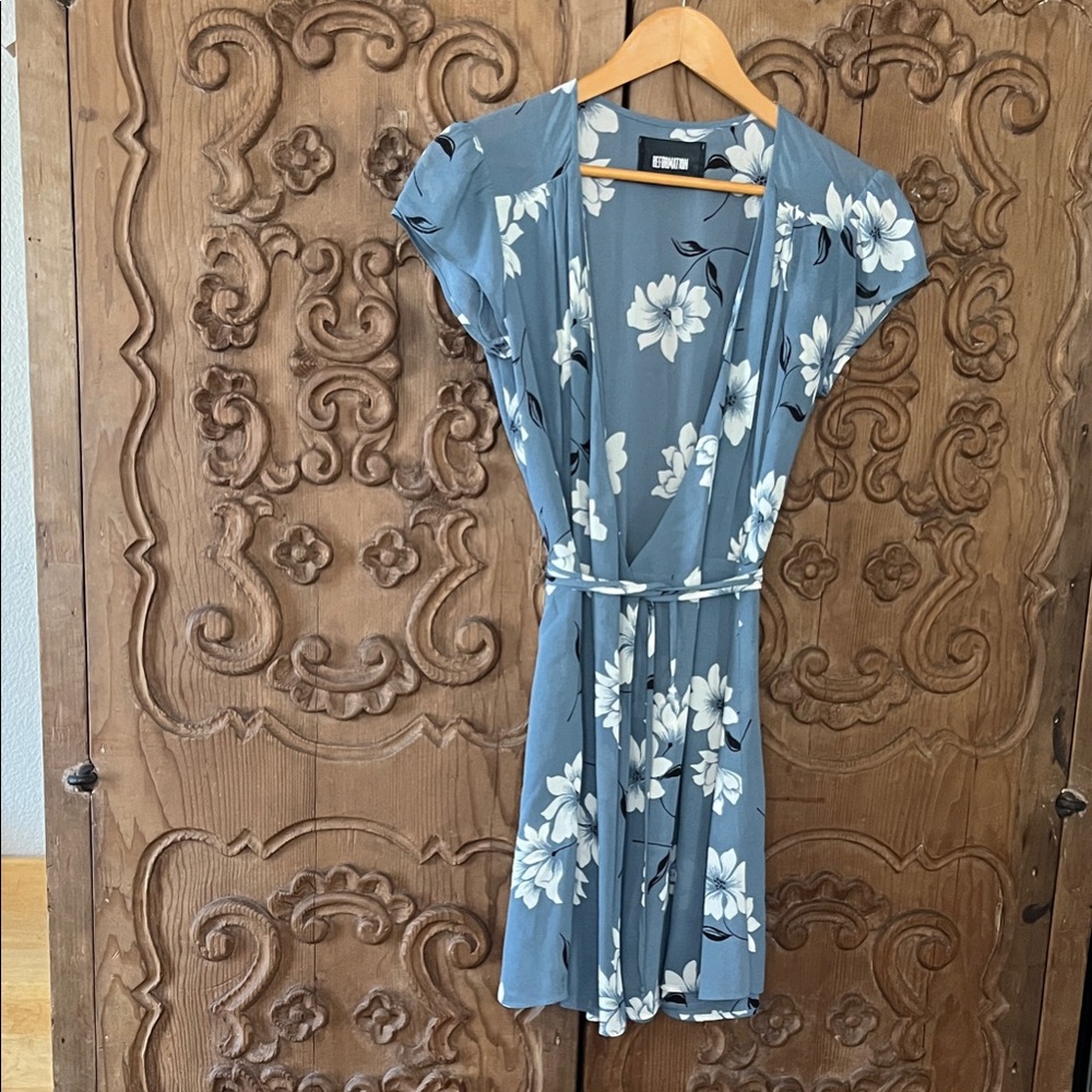 Reformation Blue and White Floral Mini Dress